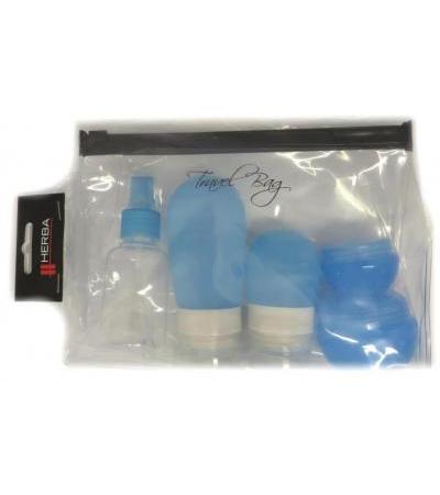 HERBA TRAVEL BAG REISE NECESSAIRE SET BLAU MIT RITTER