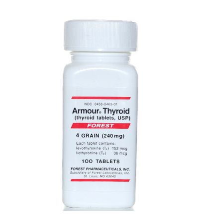 Armour Thyroid 240MG (4 Grain) 100 Tablets