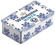 Мятные леденцы Wilhelmina, 100 г, в красивой металлической коробке в голландском стиле.