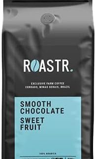 Кофе ROASTR 500 г 100% бразильские зерна арабики, низкое содержание кислоты, щадящий для желудка, ароматы мягкого шоколада, сладких фруктов, эксклюзивный регион происхождения.