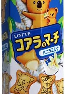 · CANDYBOX · Азиатское шоколадное печенье Lotte, сладкий перекус, печенье Koala March Vanilla Milk 37 г, печенье в форме медвежонка Koala, печенье Hope Milk Vanilla, семейная упаковка