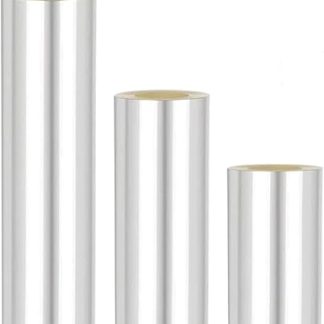 PIQIUQIU 3 рулона фольги для украшения краев тортов, 8 см/10 см/15 см x 10 м, прозрачная ацетатная фольга для декорирования тортов, шоколадного мусса и десертных колец.