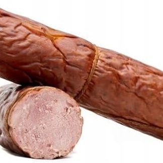 Натуральная краковская копченая колбаса из свинины и говядины Schronisko Bukowina, традиционного копчения, без глютена и консервантов, 450-500 г.