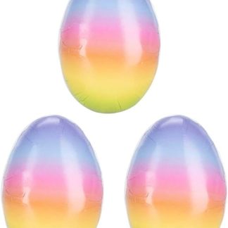 Идеи для пасхальных яиц в форме сердца с градиентной окраской | для начинки | 3 штуки | радуга | пасхальный сюрприз | весна и Пасха | украшение | подарок | высота 9 см