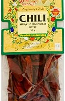 Стручки перца чили с хвостиком, острые, 30 г