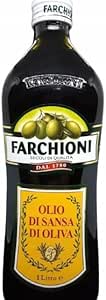 Оливковое масло для жарки Sansa 1 л Farchioni стеклянная бутылка Италия жмых