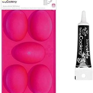 5 формочек для пасхальных яиц + черный кондитерский маркер