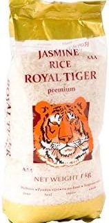 Royal Tiger Ryż jaśminowy, zapach całości, 4 sztuki w opakowaniu (4 x 1 kg)