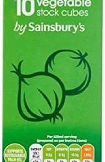 Овощные бульонные кубики Sainsbury's (10 x 10 г), 100 г, сухие овощные бульонные кубики.