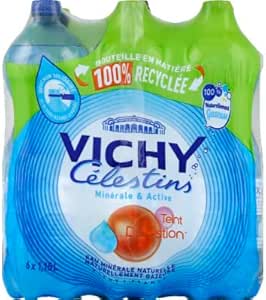 Натуральная газированная минеральная вода Vichy Celestins - 6 бутылок по 1,15 л.