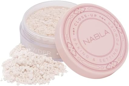 Пудра для закрепления и фиксации макияжа NABLA Close-Up Baking & Setting Powder, прозрачная, без пудры, идеально подходит для всех типов кожи - 30 г / 1,06 унции.