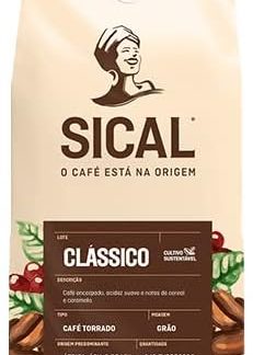 Кофейные зерна португальского производства Sical 5 Star Delicious Roasted, обжаренные до золотистой коры, 1 кг (2 пакета = 2 кг)