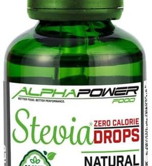 ALPHAPOWER FOOD Оригинальные капли чистой стевии, без калорий жидкая альтернатива порошковым, таблетированным и порошковым подсластителям натуральный подсластитель 1x50 мл