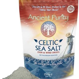 Кельтская морская соль, «натуральная настоящая серая соль», 250 г (без удаления магния), для здоровья сердца.