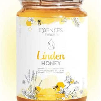Натуральный липовый мед Essences Bulgaria, 450 г Восхитительный вкус 100% чистый и натуральный Без добавок Натуральный пчелиный мед Натуральный подсластитель Без ГМО Без глютена