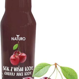 Naturo - Вишневый сок 100% 750 мл - натуральный, без добавления сахара, отжатый непосредственно из фруктов, пастеризованный, источник антиоксидантов и витаминов.
