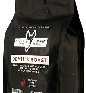 Кофе DEVIL'S ROAST | Молотый кофе (500 г) | Смесь робусты | Высококачественная робуста с добавлением кофе Black Donkey