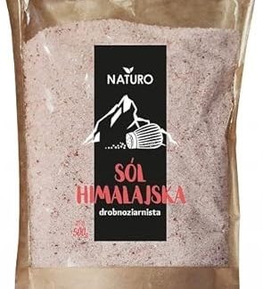Натуральная гималайская мелкозернистая соль Naturo, 500 г – розовая, натуральная, из Пакистана, для приготовления пищи, ванн, ингаляций, пилинга и ополаскивания, без добавок.