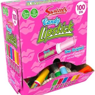 Помада Swizzels DOK Candy, изготовленная из прессованного кислого сахара, упаковка 100 штук (100 x 6 г), в удобной коробке-дозаторе, 600 г.