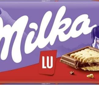 Milka LU – Альпийский молочный шоколад с хрустящим печеньем LU – 87 г