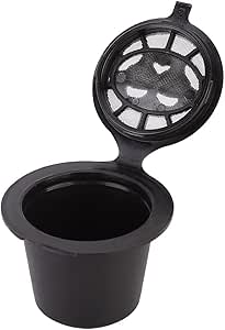 Кофейные капсулы, 3 шт., для дома, с фильтром, многоразовые, подходят для чашек, с ложкой и щеткой для кофе, для дома, офиса, кафе (черные)