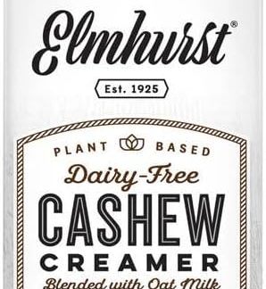 Сливки для кофе Elmhurst 1925 Cinnamon Churro Cashew Creamer – Веганские сливки со вкусом корицы – Кремовые и универсальные – Идеально подходят для кофе, чая, десертов и многого другого – 750 мл
