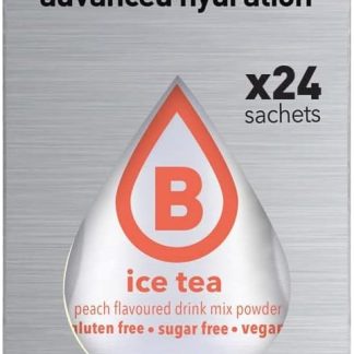 Напиток Bolero, 24 пакетика по 3 г, фруктовые палочки, порошок, растворимый в воде, 72 г, подслащен стевией (персиковый холодный чай).