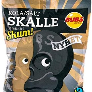 Соленая пена с лакрицей Bubs Skull, 6 пакетиков по 90 г.