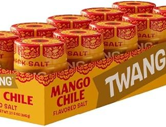 Приправа для закусок Twangerz Mango Chile Seasoning Salt, 1,15 унции (упаковка из 10 штук)