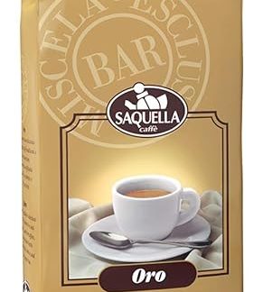 Кофе Saquella Espresso Oro Bar без сливания, с низким содержанием кофеина, интенсивным ароматом, 1 кг цельных зерен.