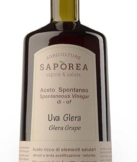 Виноградный уксус Graer's, полученный методом спонтанной ферментации из винограда сорта Просекко, прошедшего медленную и длительную естественную брожение; нефильтрованный уксус, полученный из винограда, не собранного в винограднике.
