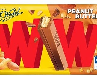 Вафля WW с арахисовой начинкой в ​​молочном шоколаде, 45 г, E.Wedel