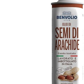Арахисовое масло Benvolio 1938, 100% итальянское, для жарки во фритюре, высокая температура дымления, нейтральный вкус, без глютена, 750 г.