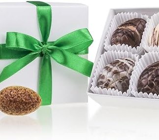 CHOCOLISSIMO - Пасхальные конфеты, пасхальный подарок - Изящные, ручной работы, 4 конфеты в стильной упаковке - Ассорти из пралине для ценителей, подарок для женщин и мужчин
