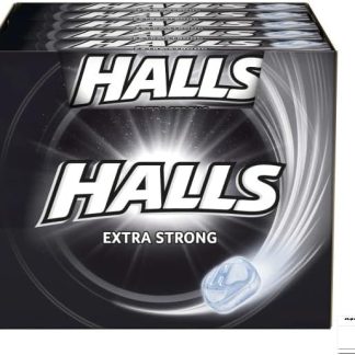Конфеты Halls Extra Strong Menthol – Интенсивное освежение, 20 упаковок по 33,5 г + кубик Shipsy