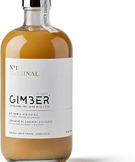 Органический имбирный концентрат GIMBER 500 мл, безалкогольный органический напиток с имбирем, лимоном и травами, высококачественная имбирная эссенция.