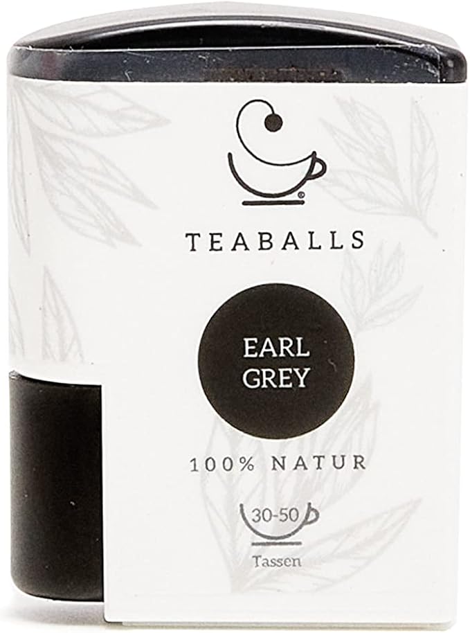 TEABALLS - Диспенсер для чая Эрл Грей (1 x 6 г) Черный чай примерно на 30-60 чашек чая известен как: Das DING des Jahrs
