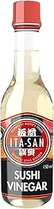 Уксус для суши ITA-SAN, для придания вкуса и улучшения качества риса для суши, сладкий, кислый, веганский и безглютеновый (6 x 150 мл)