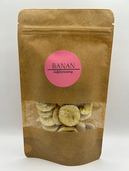 Сублимированные бананы, 100 г, тонкие хрустящие ломтики. Сублимированные фрукты без консервантов и сахара.