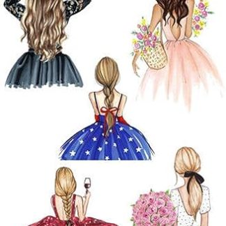 Рисунок девочки в платье, женщина, мама, милая женщина, украшение для торта из глазури (узор 6)