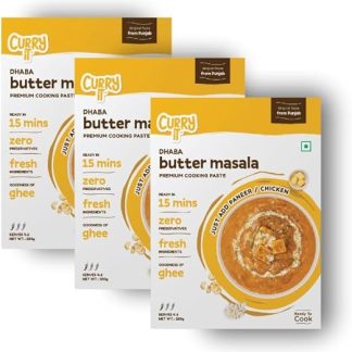 Готовая к приготовлению паста для карри CURRYiT Butter Masala. На 12-18 порций. Индийский соус масала, приготовленный на топленом масле. Готовится за 15 минут. Без консервантов. 100% одобрено мамами. 250 г, упаковка из 3 штук.