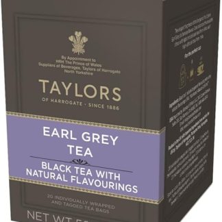 Taylors® Бергамотовый Эрл Грей, слегка ароматный черный чай - 20 чайных пакетиков (50 г) Пакетики черного чая
