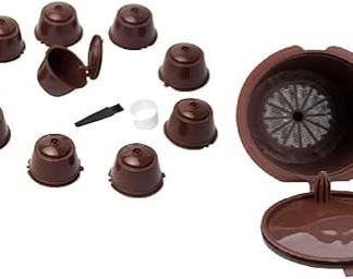 10 многоразовых кофейных капсул, совместимых с кофемашиной Dolce Gusto.