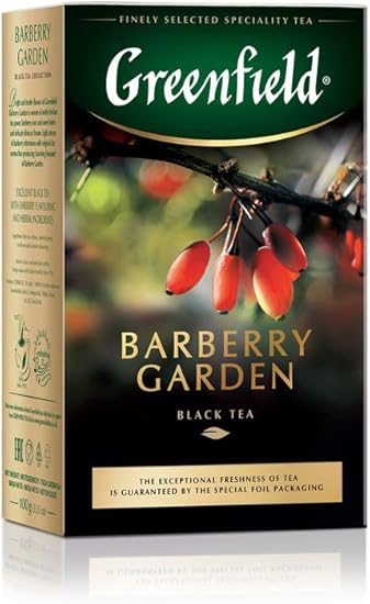 Черный чай Greenfield Barberry Garden Ароматизированный черный чай с гибискусом, барбарисом, васильком и незабудкой Ароматизированный черный чай Рассыпной чай 100 г
