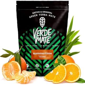 Verde Mate Green Summertime 500 г Лимитированная серия 100% натуральные ингредиенты Бразильский чай мате Высокое содержание кофеина Идеально подходит для начинающих