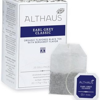 Чай Althaus EARL GREY CLASSIC, 20 пакетиков по 1,75 г, органический черный чай в классическом пакетике, DELI Pack (ранее Royal Earl Grey).