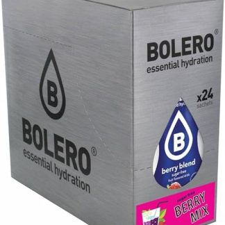 Откройте для себя Bolero BERRY MIX 24 x 9 г Порошковый напиток без сахара, подслащенный стевией для диабетиков Вкусы: малина, черная смородина, клубника, черника, лесные ягоды, клюква и ягоды асаи