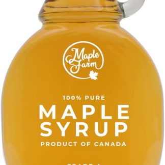 MapleFarm - Чистый кленовый сироп - Произведено в Канаде - Класс А (Золотистый, Нежный вкус) - Бутылка 189 мл (250 г) - Чистый кленовый сироп - Кленовый сироп