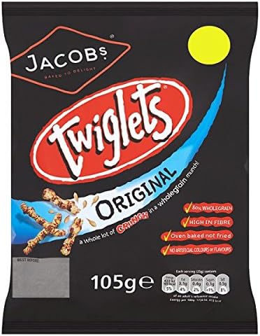 Оригинальные веточки Jacob's Twiglets 105 г (упаковка из 12 x 105 г)