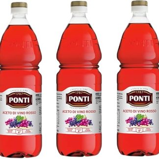 3 x Ponti Aceto di Vino Rosso красный винный уксус 6% ПЭТ 1 л классический вкус